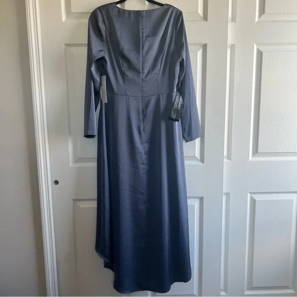 KAY UNGER Helena Hi-Lo Charmeuse Midi Dress - NEW WITH TAG - Picture 7 of 10
